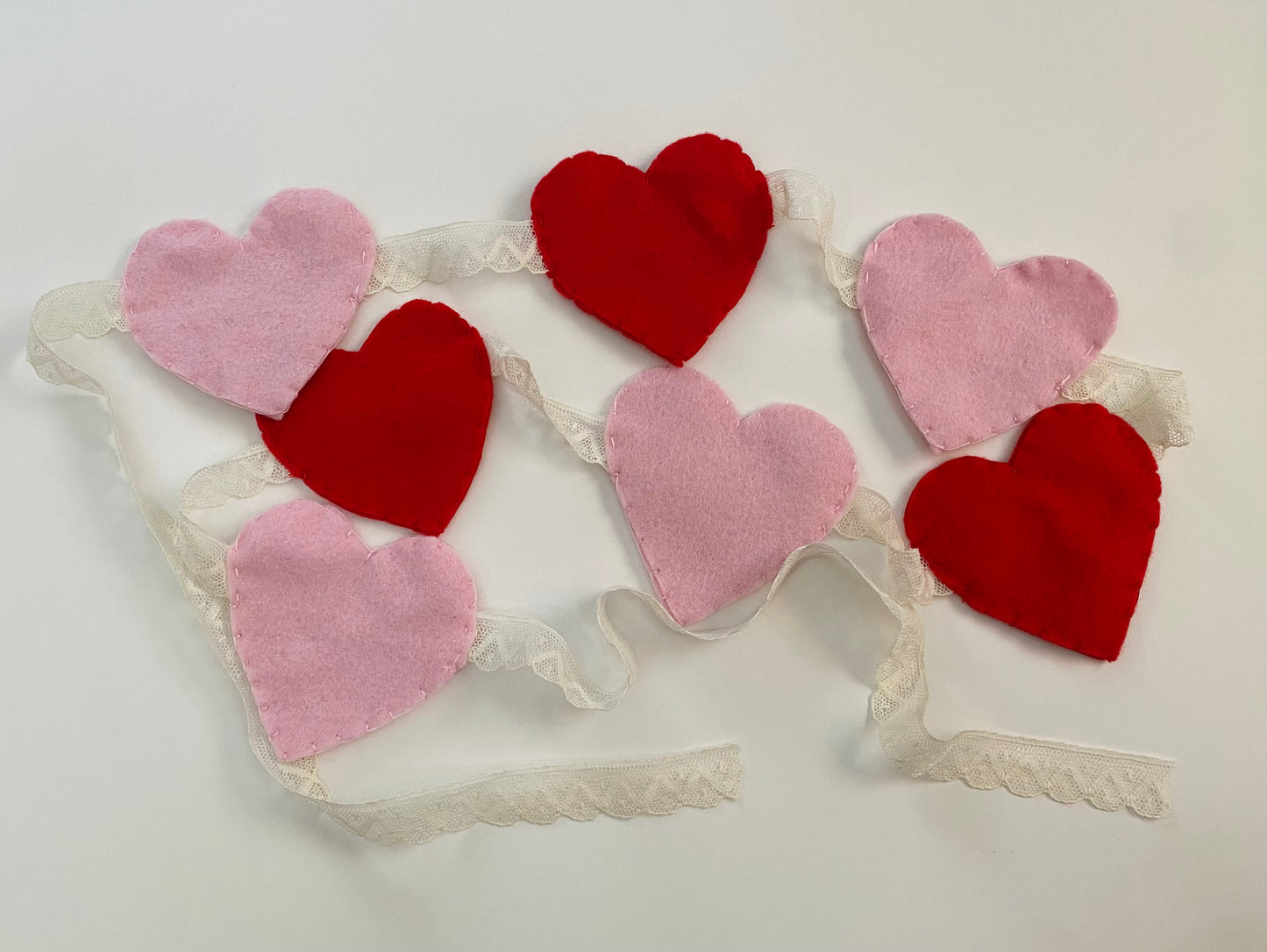 Felt & Lace Heart Bunting